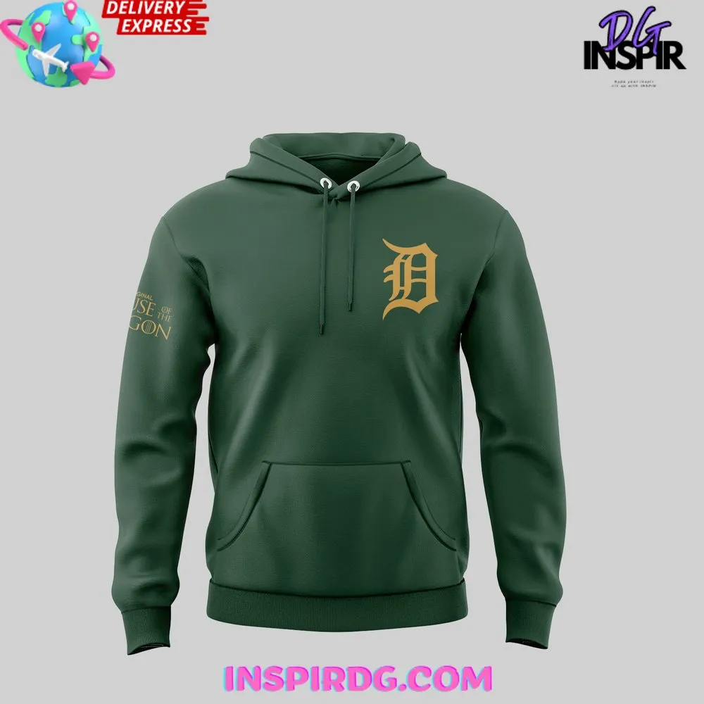 -Detroit Tigers x House Of The Dragon Green Hoodie