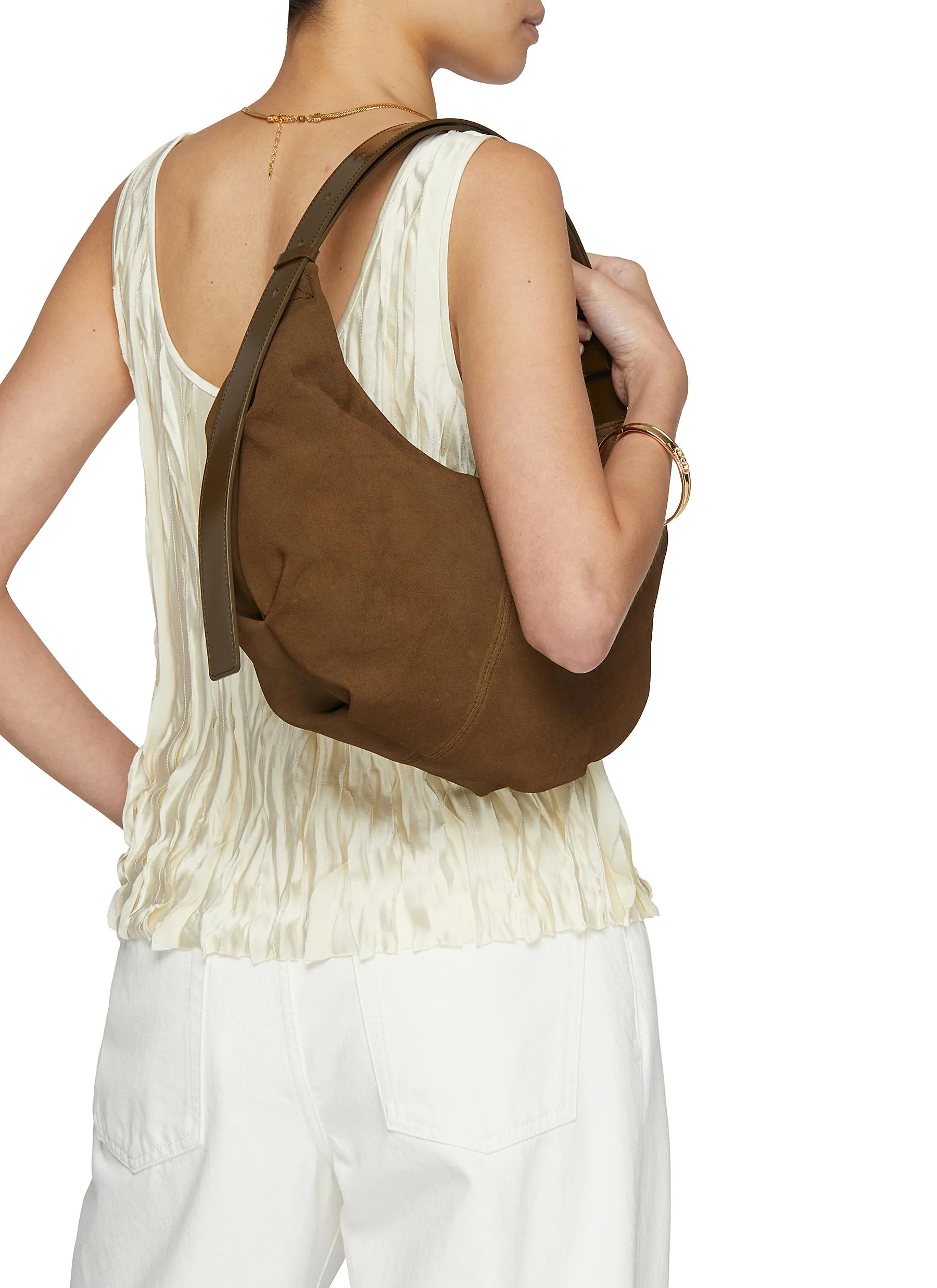 -----------NOTHING WRITTEN ---- ------------ ----HT Suede Hobo Shoulder Bag --