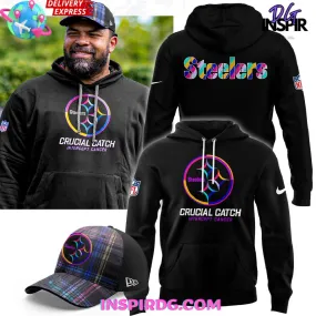 -Pittsburgh Steelers NFL Crucial Catch Intercept Cancer 2024 Hoodie