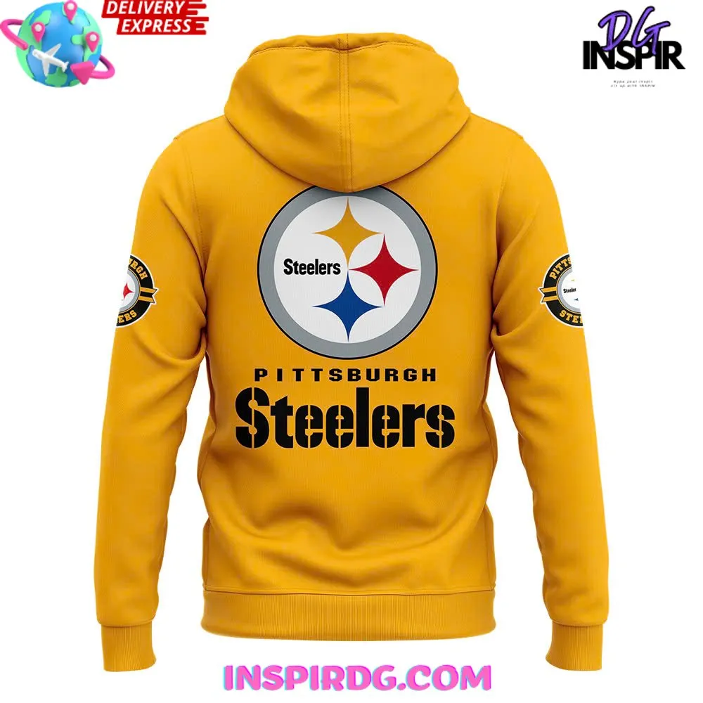 -Pittsburgh Steelers Throwback 50th Anniversary Super Bowl Yellow Hoodie