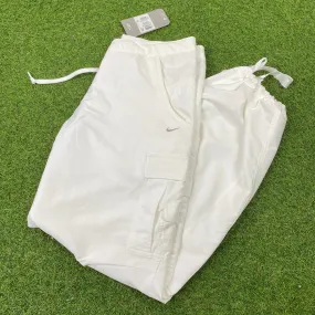 00s Nike Parachute Cargo Joggers White Large