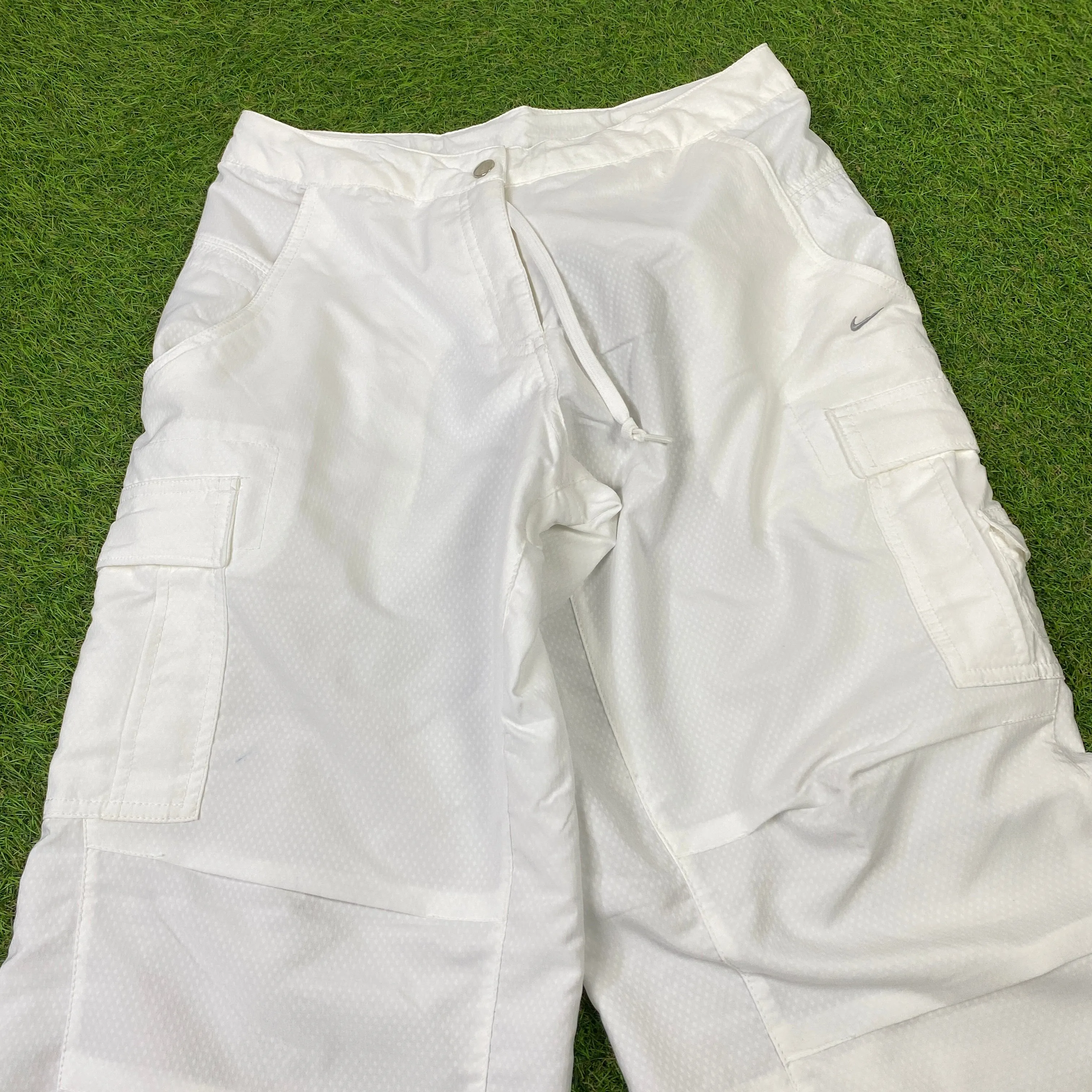 00s Nike Parachute Cargo Joggers White Large