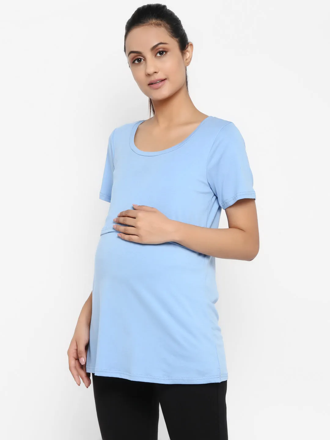 2pc. Maternity UnderBelly Leggings + Feeding T-Shirt