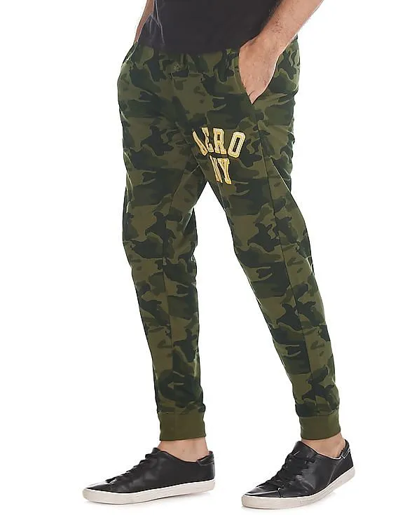 Aeropostale Green Camo Print Knit Joggers