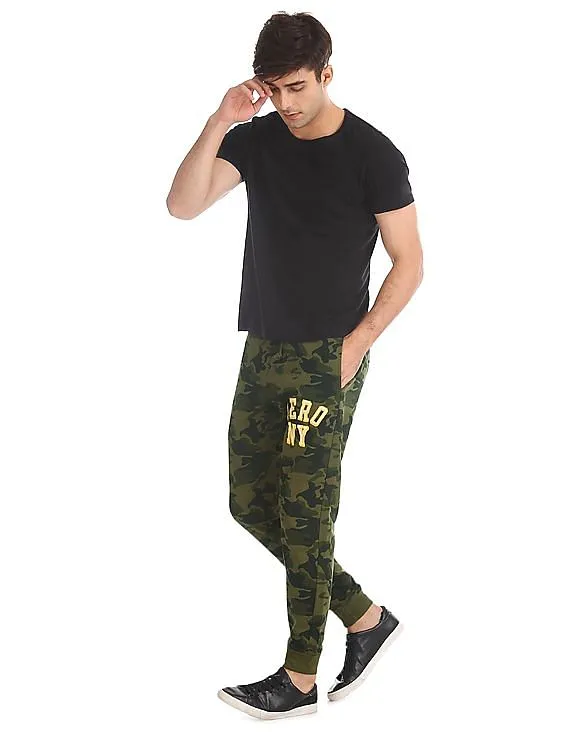 Aeropostale Green Camo Print Knit Joggers