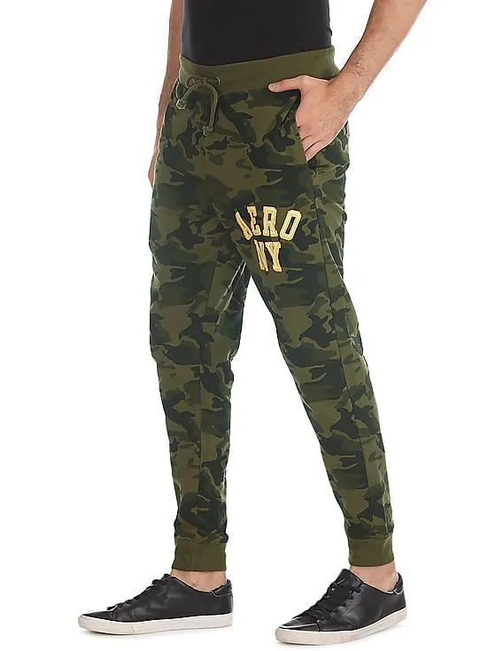 Aeropostale Green Camo Print Knit Joggers