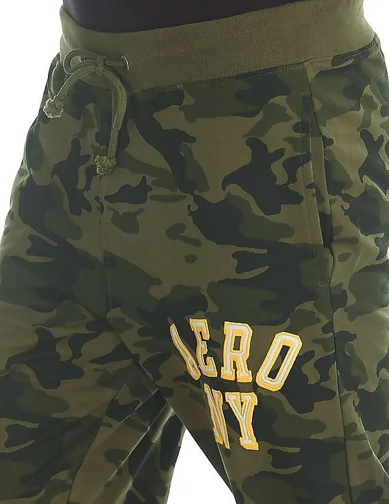 Aeropostale Green Camo Print Knit Joggers