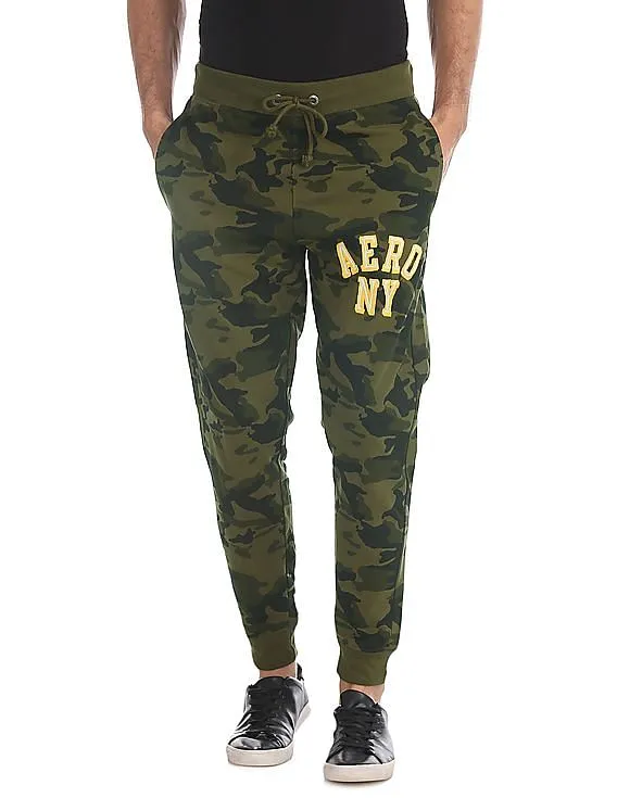 Aeropostale Green Camo Print Knit Joggers