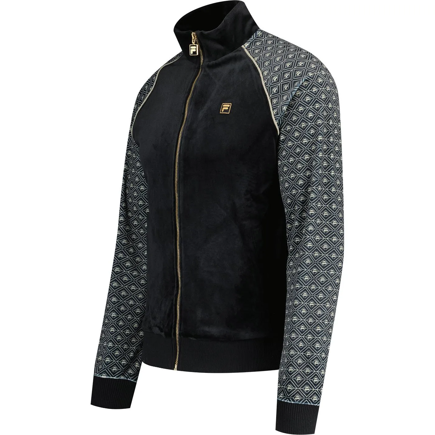 Albero Fila Gold Geo Print Velour Track Jacket B