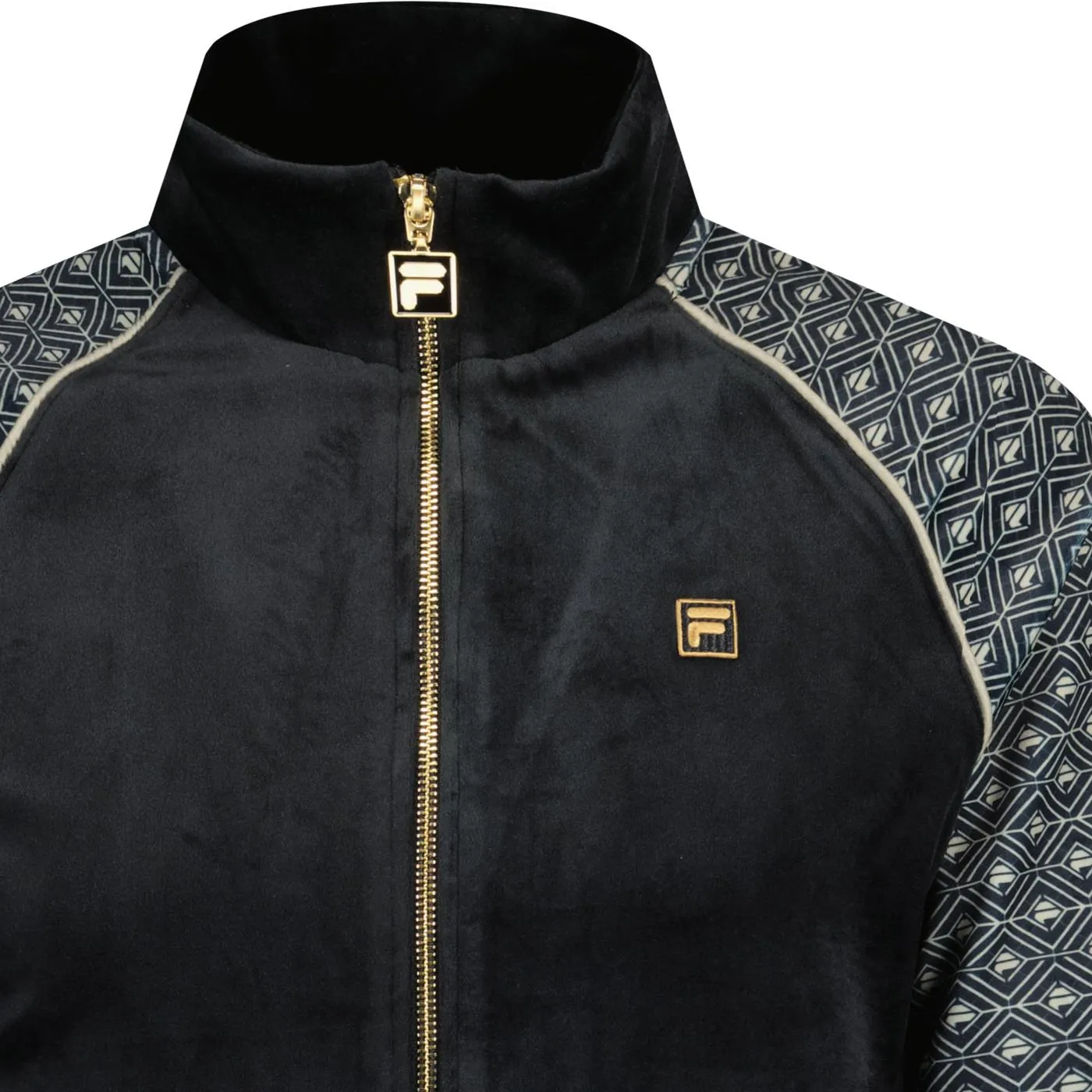 Albero Fila Gold Geo Print Velour Track Jacket B