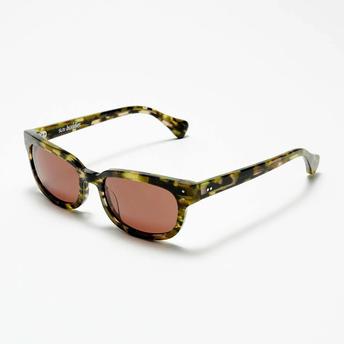 Amber Sunglasses - Green Fragments