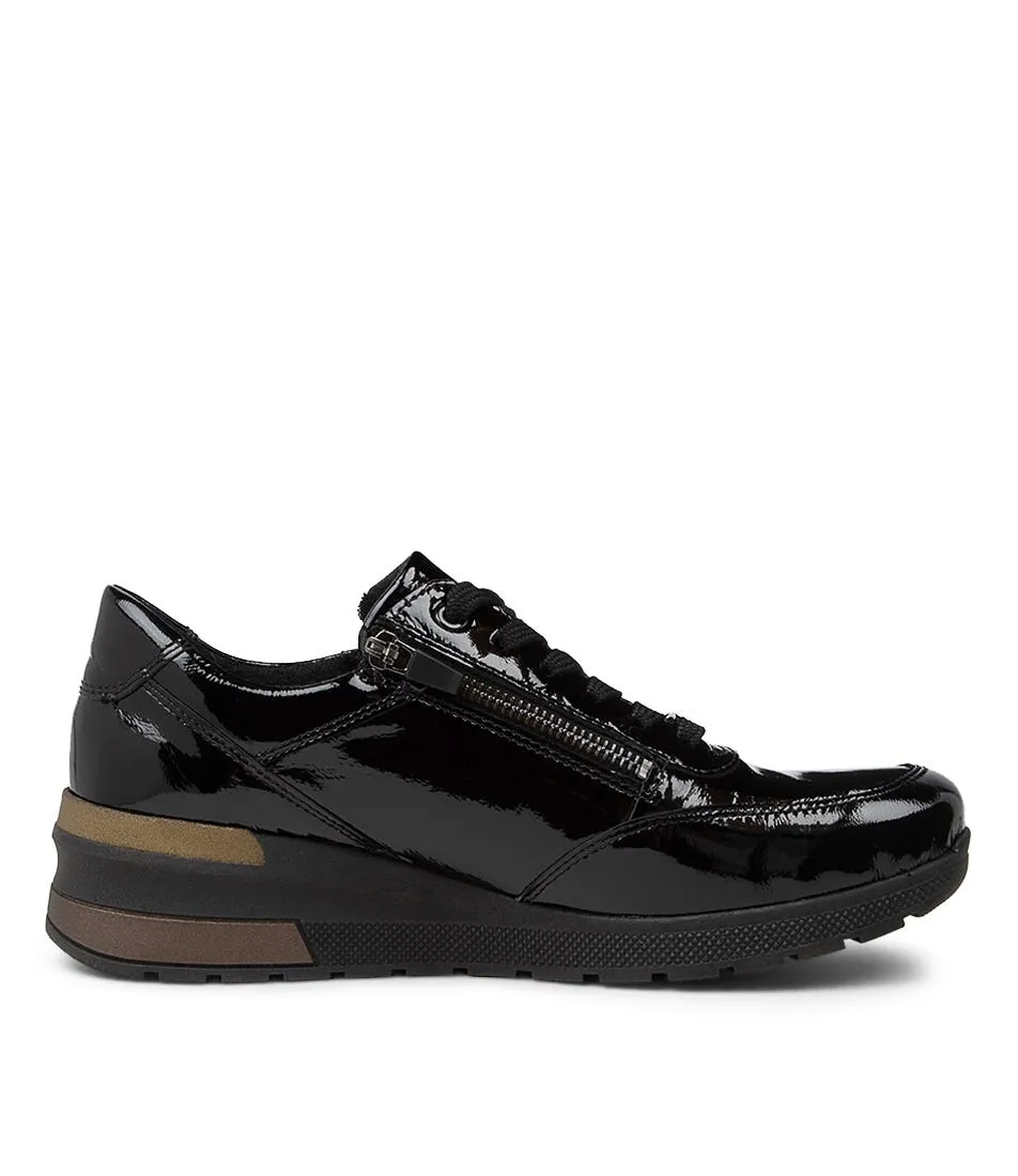 ARA Neapel Schwarz Patent Leather Sneakers