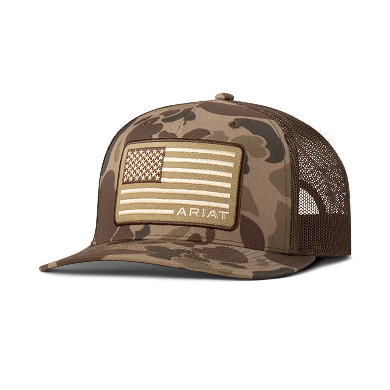 Ariat Camo American Flag Hat