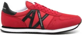 Armani Exchange two-tone logo sneakers Red