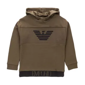 Armani Junior Hoodie With Logo For Boys