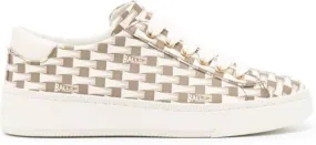 Bally geometric-print leather sneakers Brown