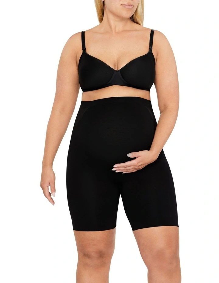 Bamboo Essentials Maternity Thigh Shaper in Black