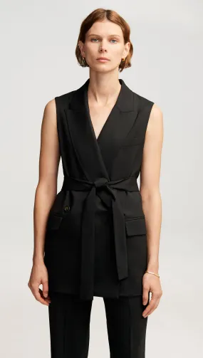 Belted Vest in Seasonless Wool