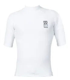 Billabong Fair Weather Mens Rash Vest - White