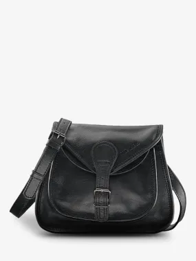 Black Leather Shoulder Bag for Women - LaBesace Black | PAUL MARIUS