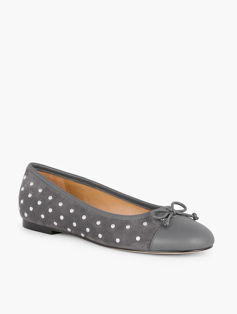 Blair Studded Suede Ballet Flats