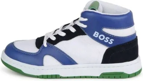 BOSS Kidswear colour-block panelled sneakers White