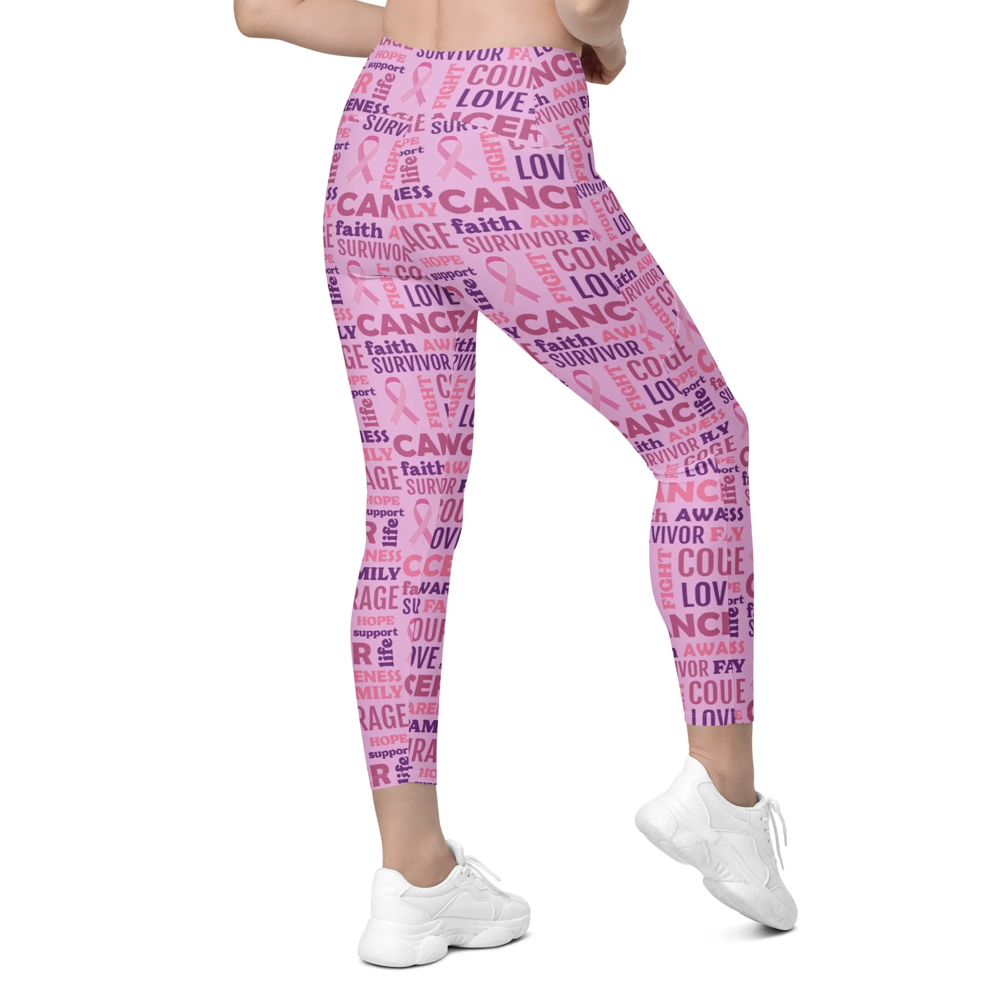 Breast Cancer Awareness Leggings With Pockets