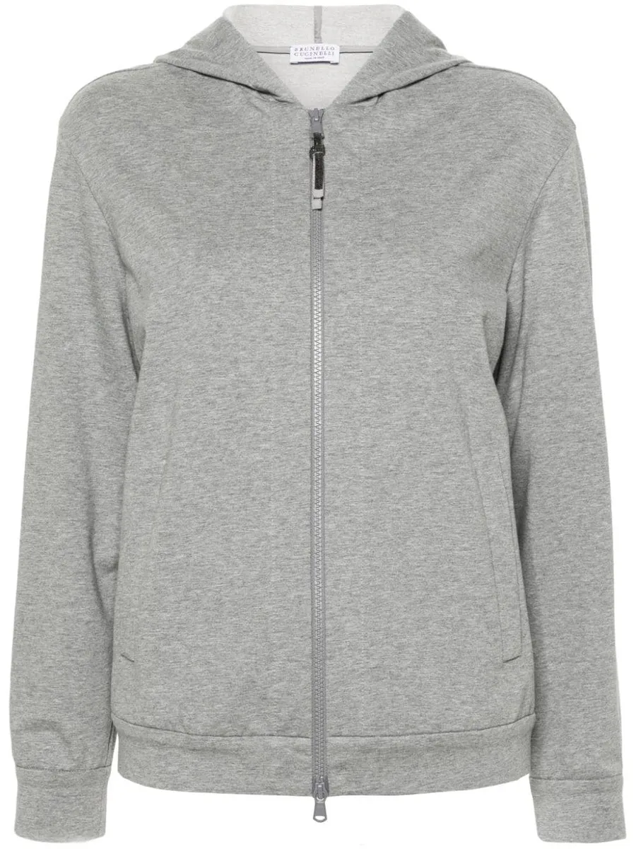 Brunello Cucinelli    Brunello Cucinelli Cotton Zip Up Hoodie