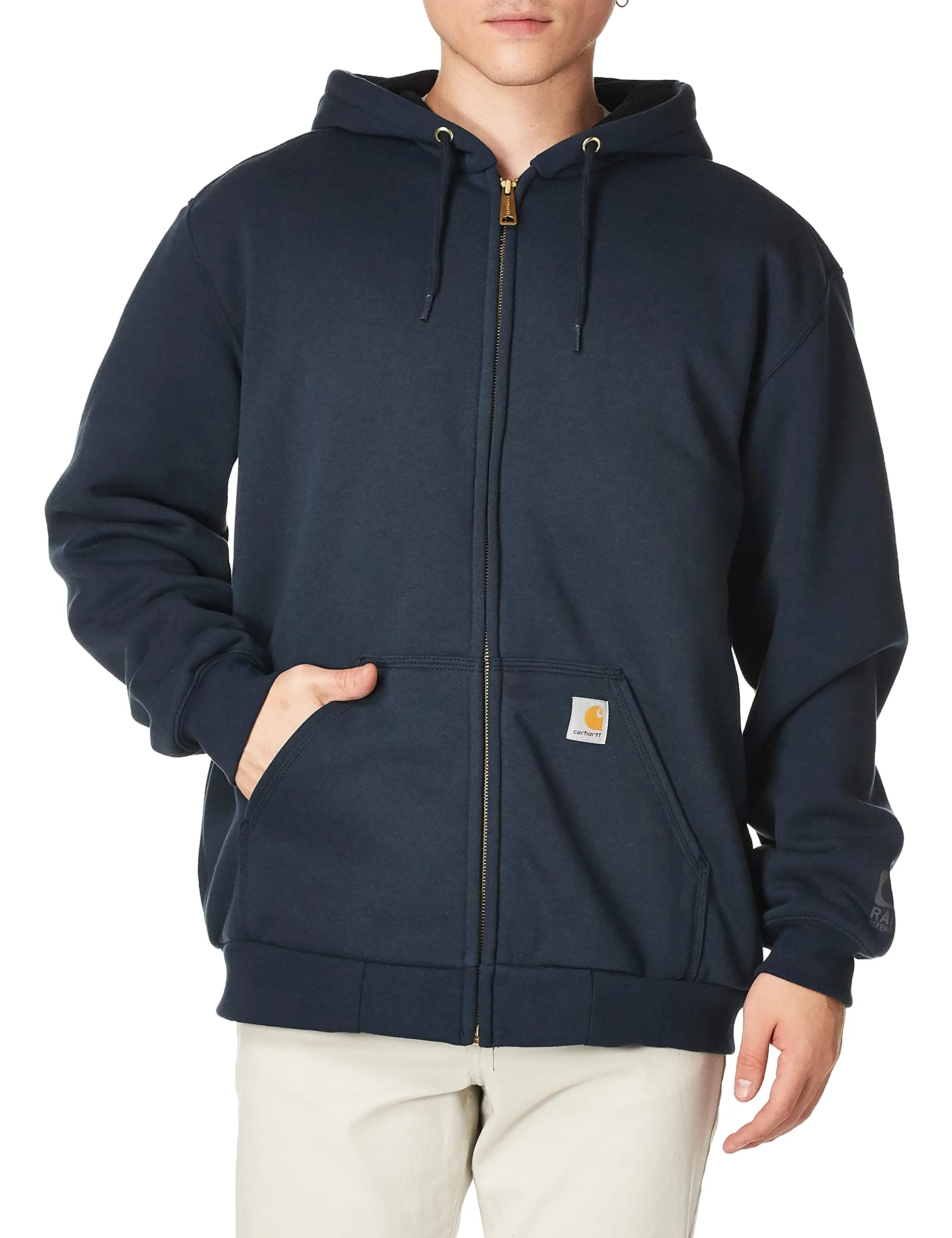 Carhartt Men's Rain Defender Rutland Thermal Lined Hooded Zip Front Sweatshirt