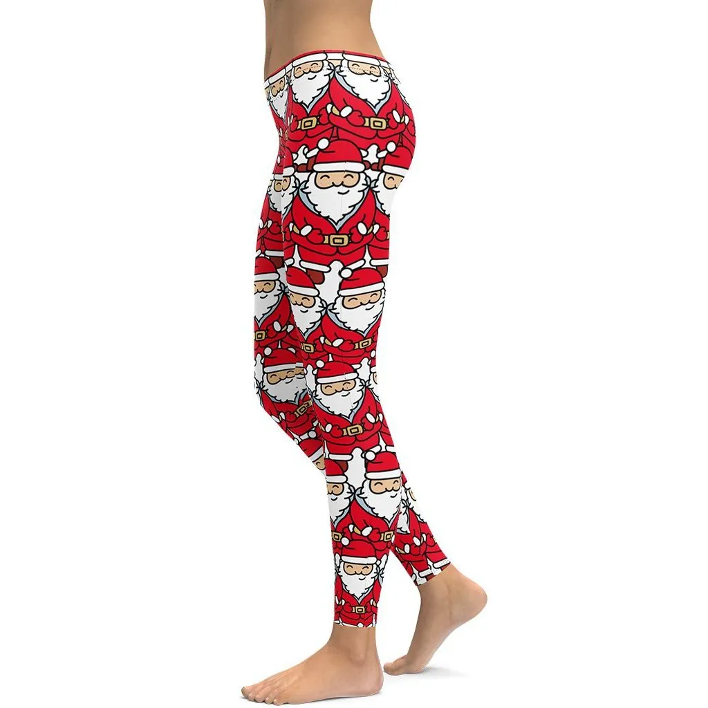 Cartoon Santa Leggings