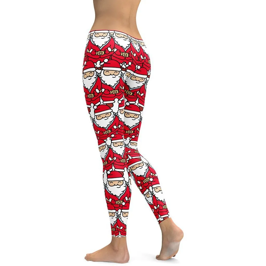 Cartoon Santa Leggings