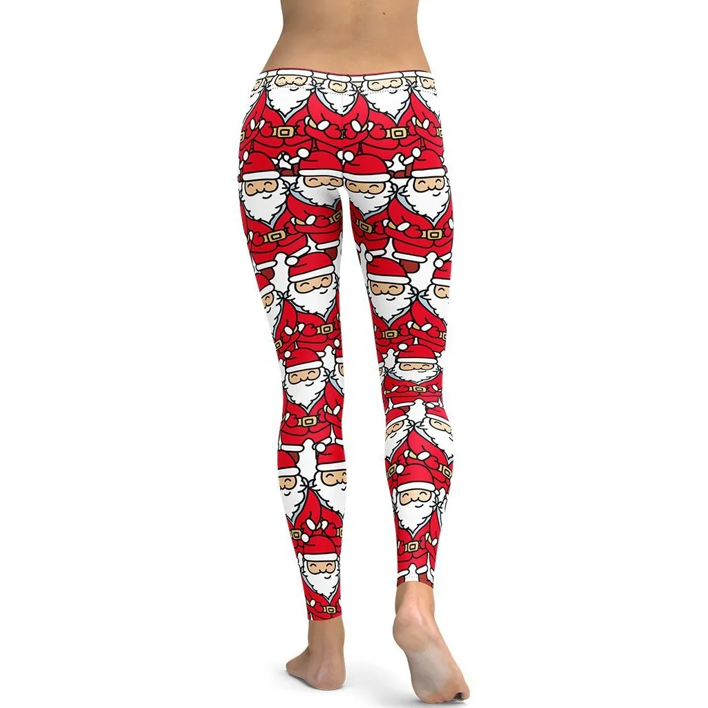 Cartoon Santa Leggings