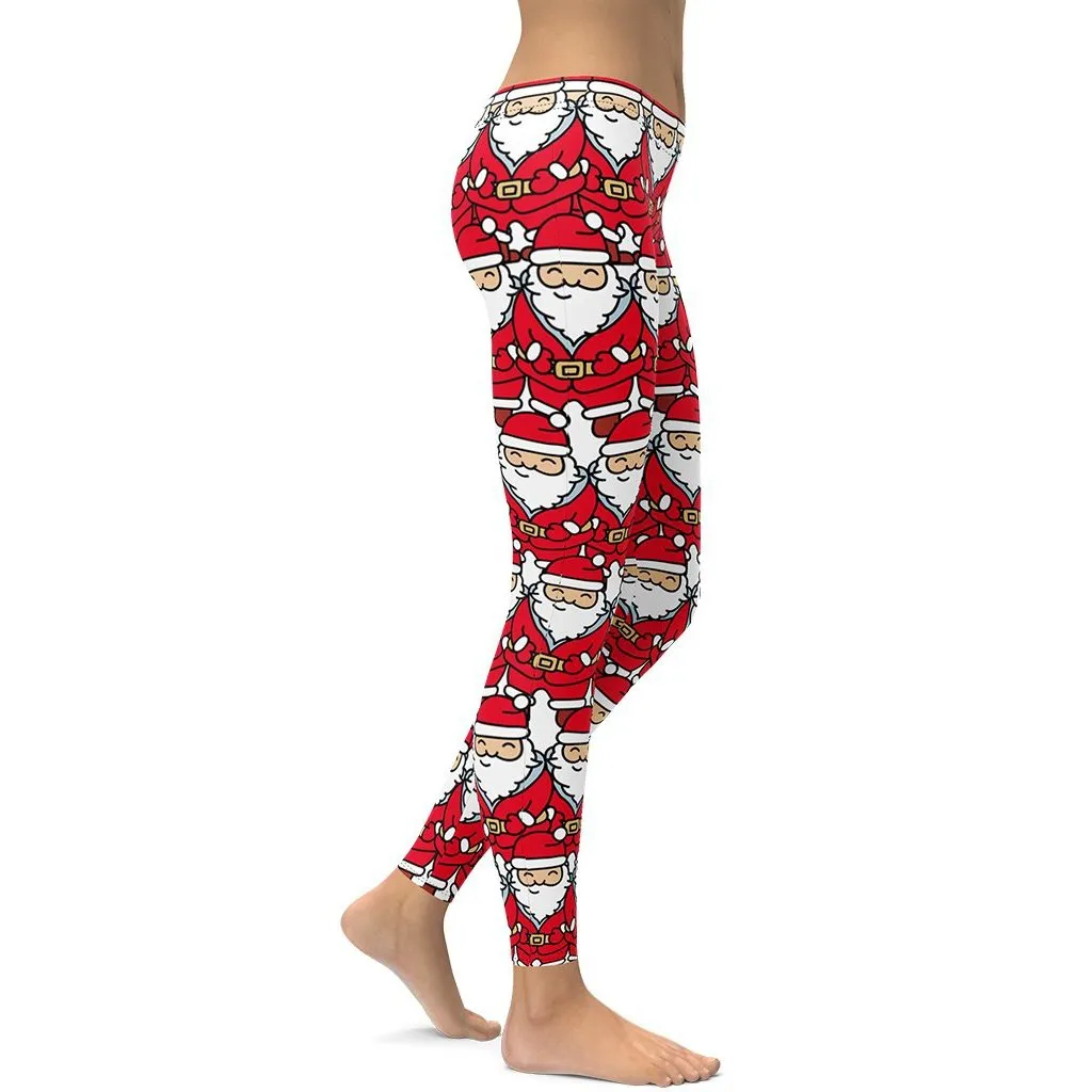 Cartoon Santa Leggings