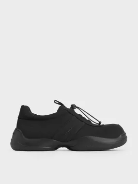 Casey Nylon Chunky Sneakers - Black Textured