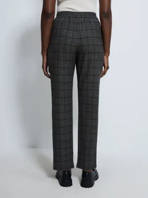 Charcoal Checked Tapered Joggers | Women | George at ASDA