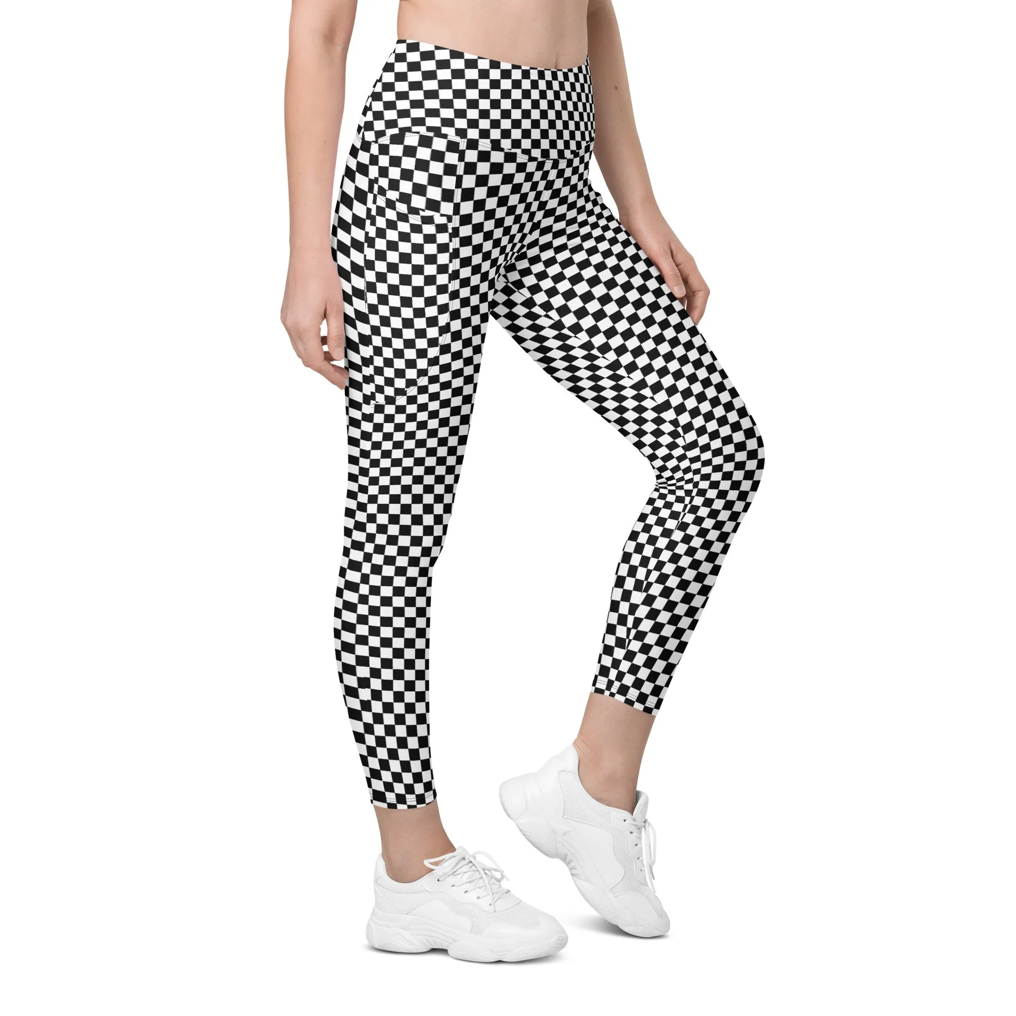 Checkered Leggings With Pockets