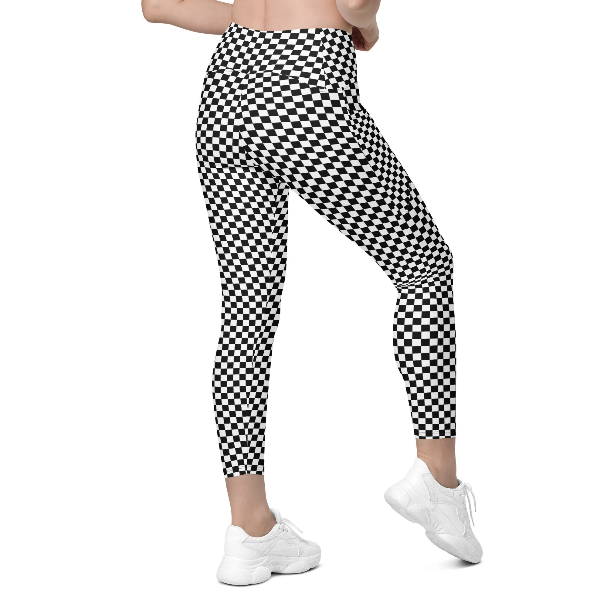 Checkered Leggings With Pockets