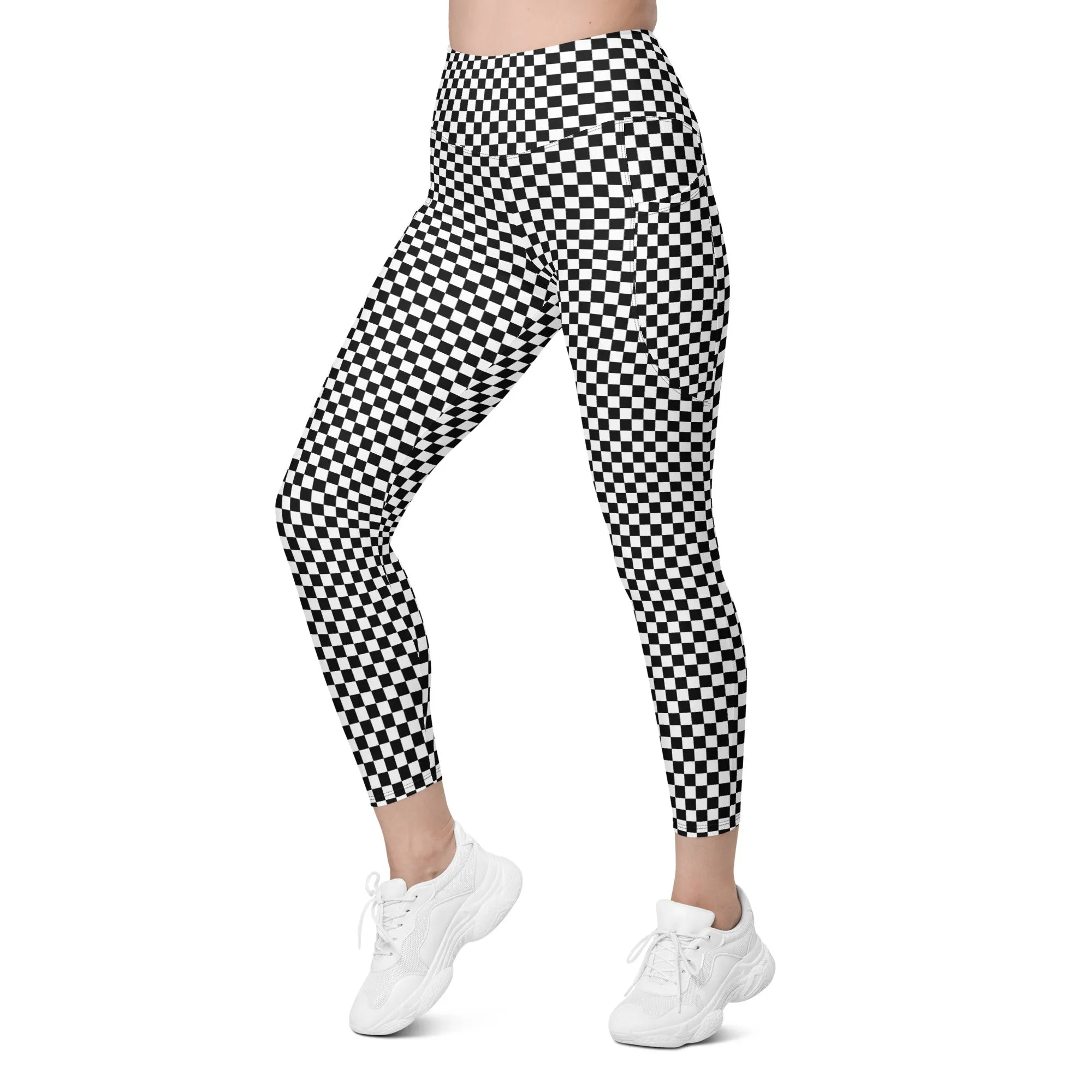 Checkered Leggings With Pockets