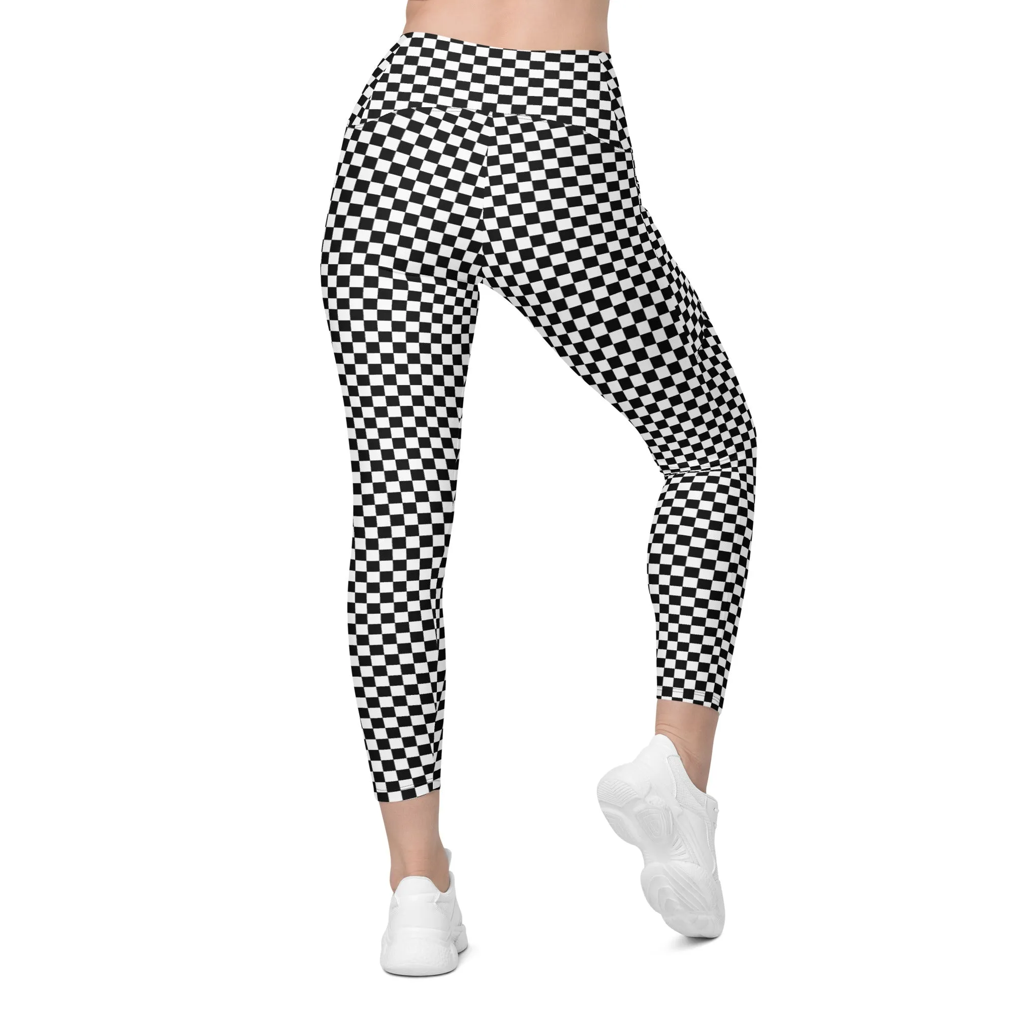 Checkered Leggings With Pockets