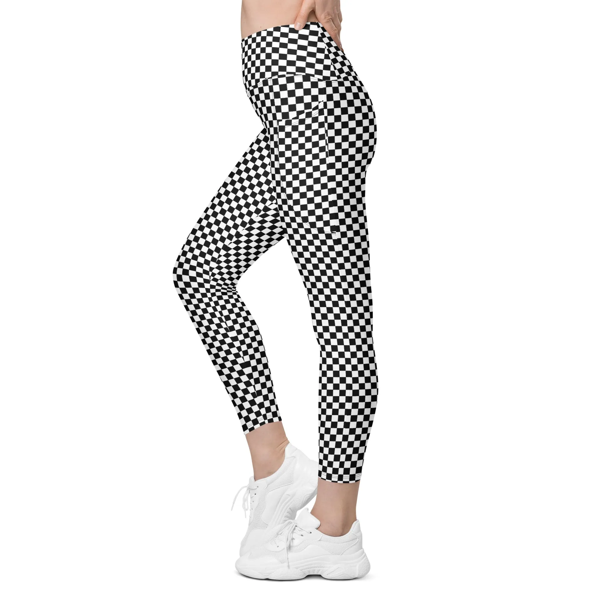 Checkered Leggings With Pockets