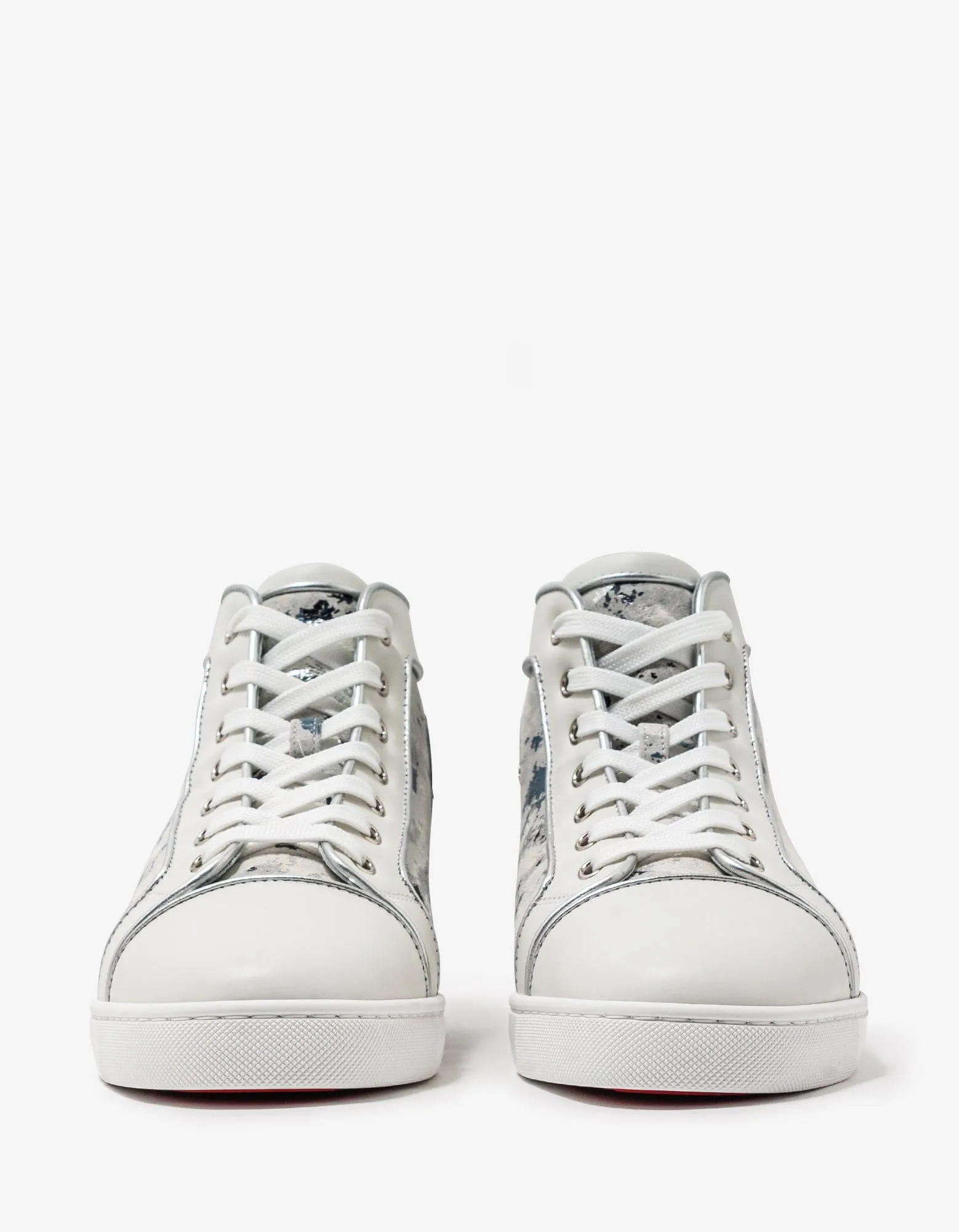 Christian Louboutin Louis Orlato Flat Gravity White High Top Trainers