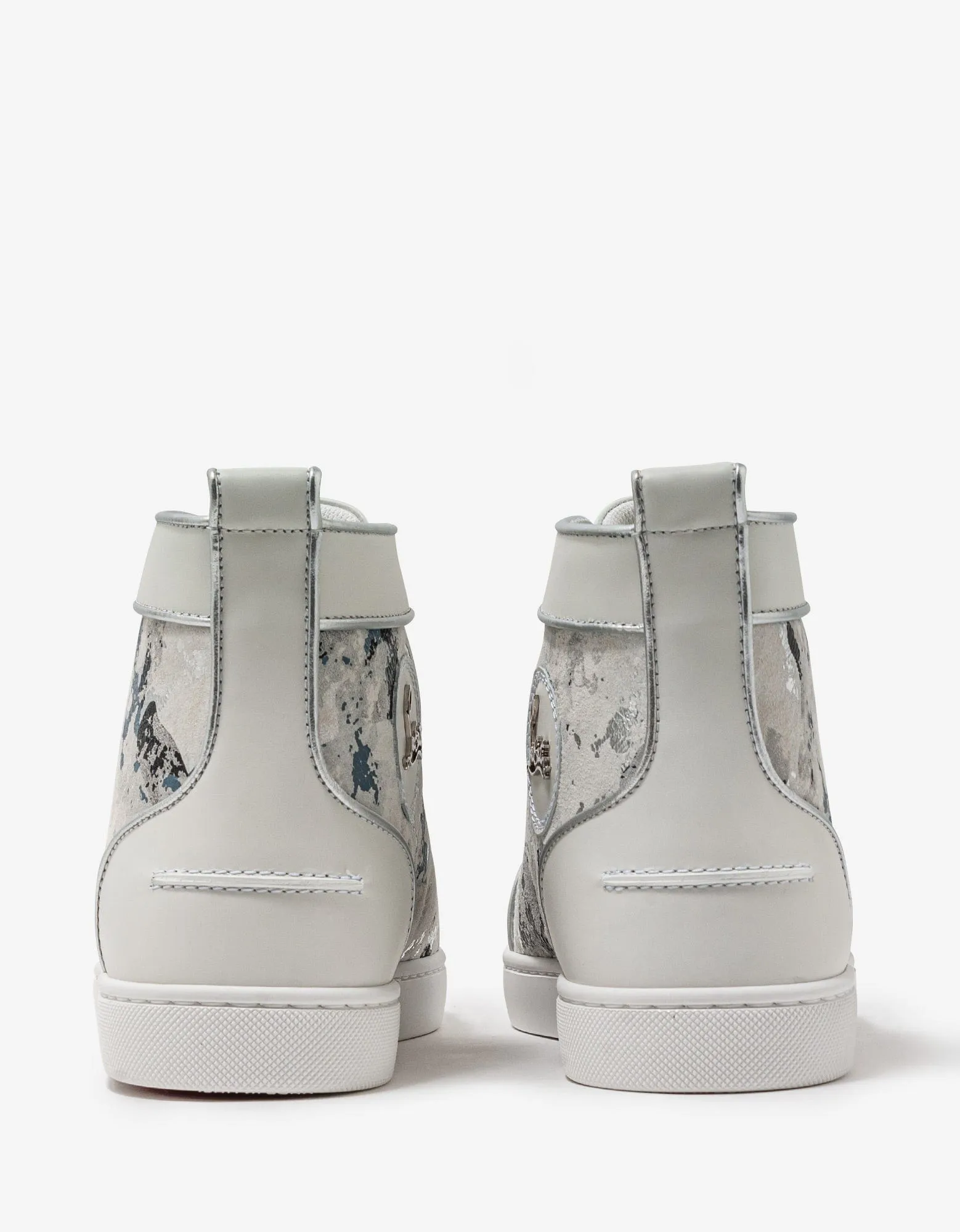 Christian Louboutin Louis Orlato Flat Gravity White High Top Trainers