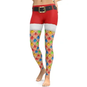 Christmas Lights Shorts Leggings