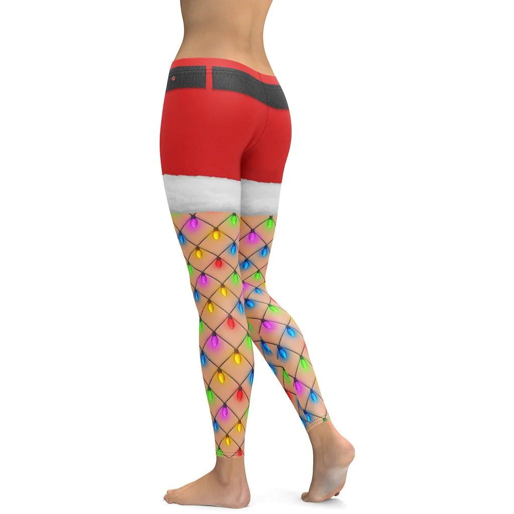 Christmas Lights Shorts Leggings