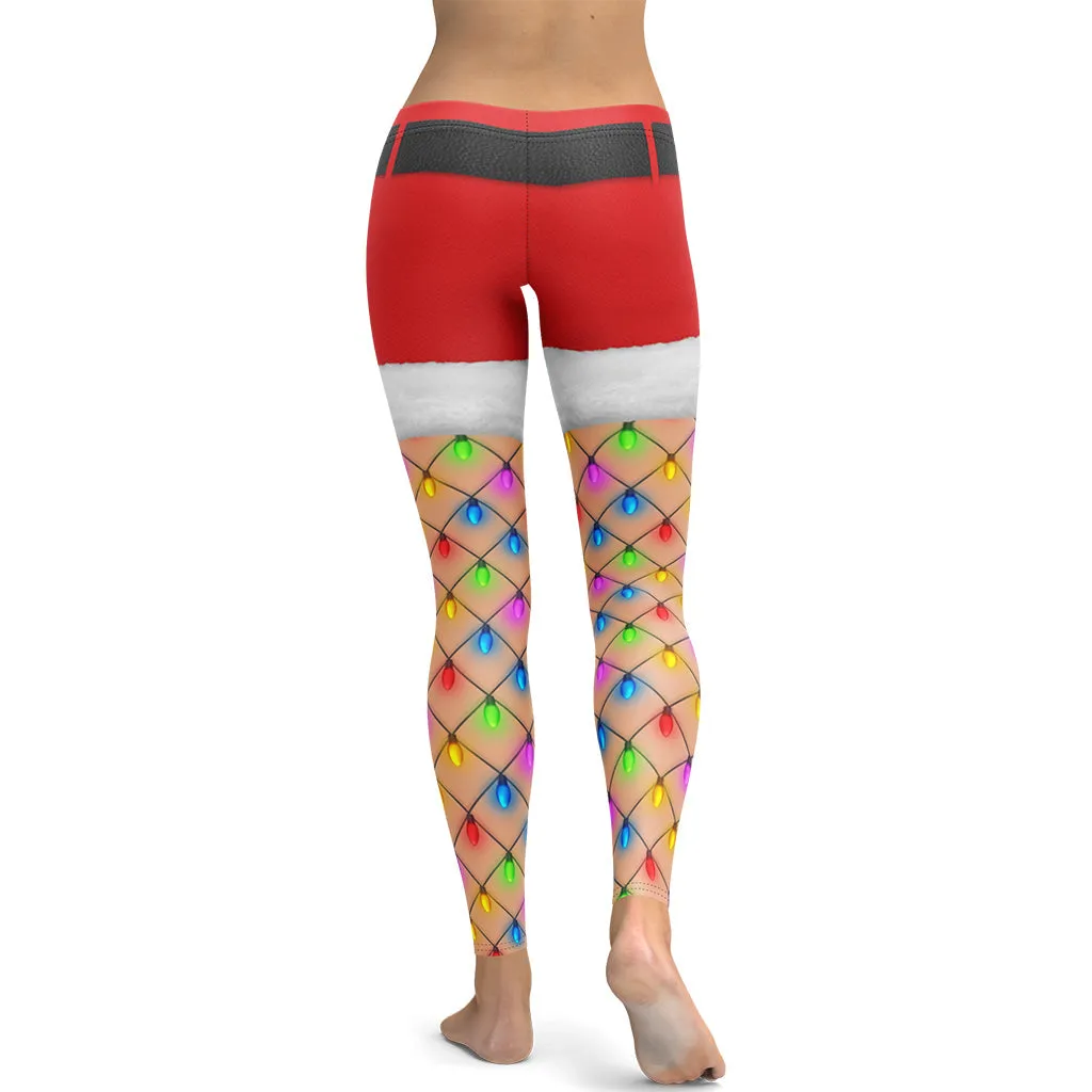 Christmas Lights Shorts Leggings