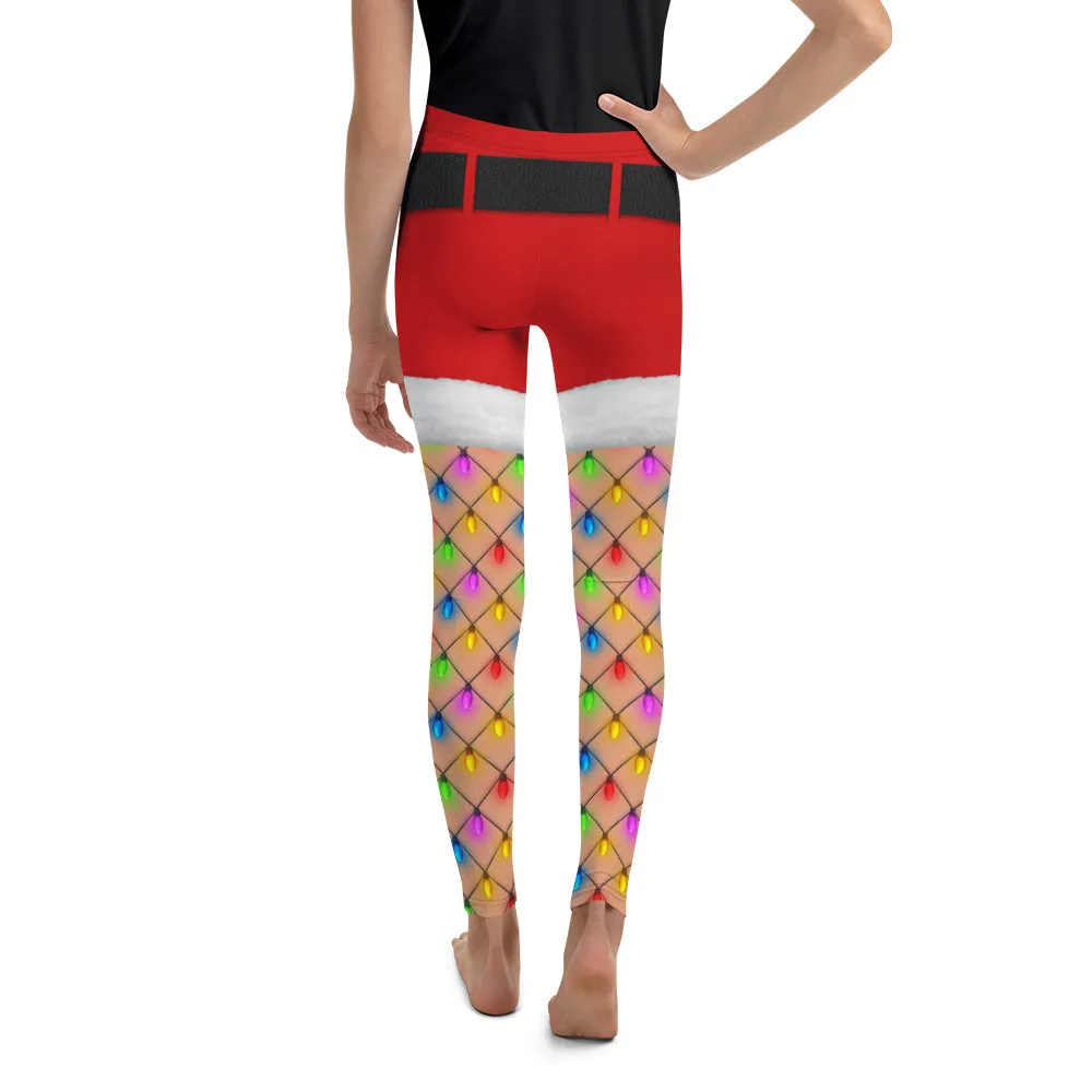 Christmas Lights Shorts Youth Leggings