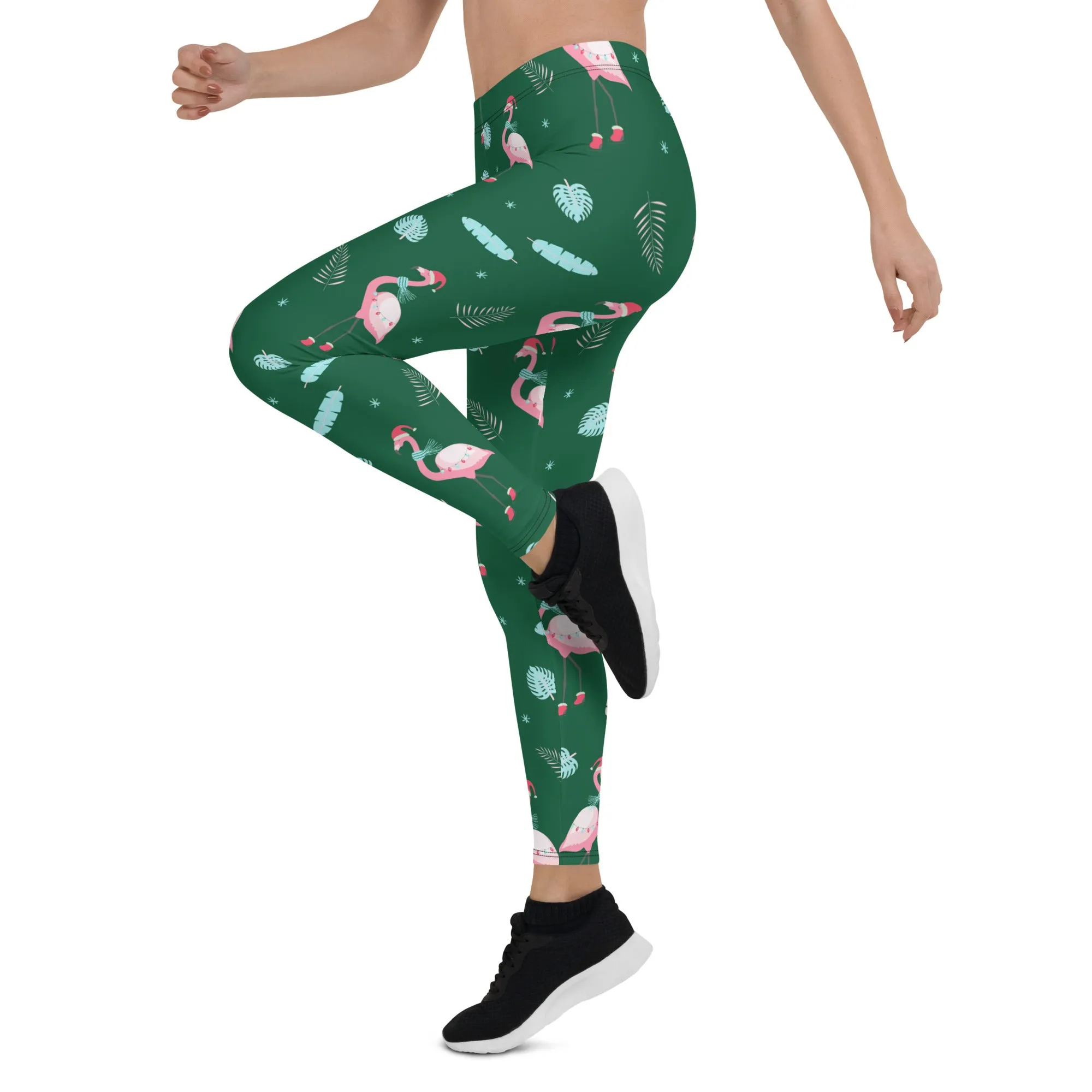 Christmassy Flamingos Leggings