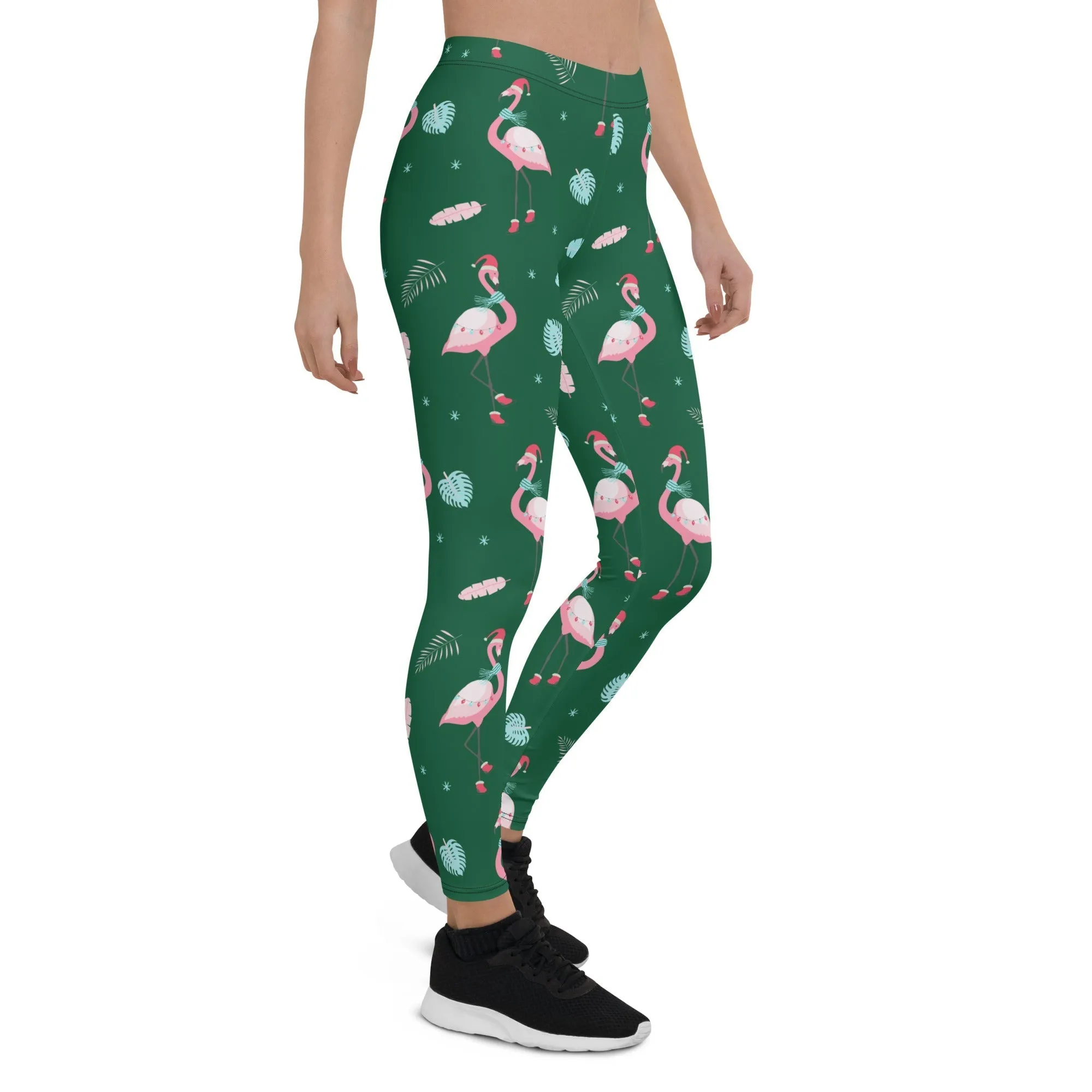 Christmassy Flamingos Leggings