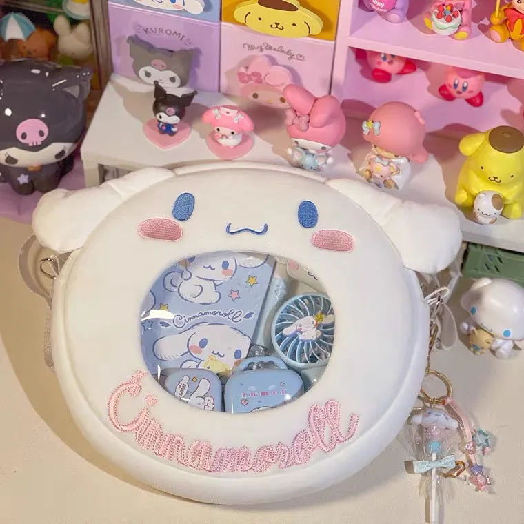 Cinnamoroll/kuromi/ my melody  round bag shoulder bag pin bag