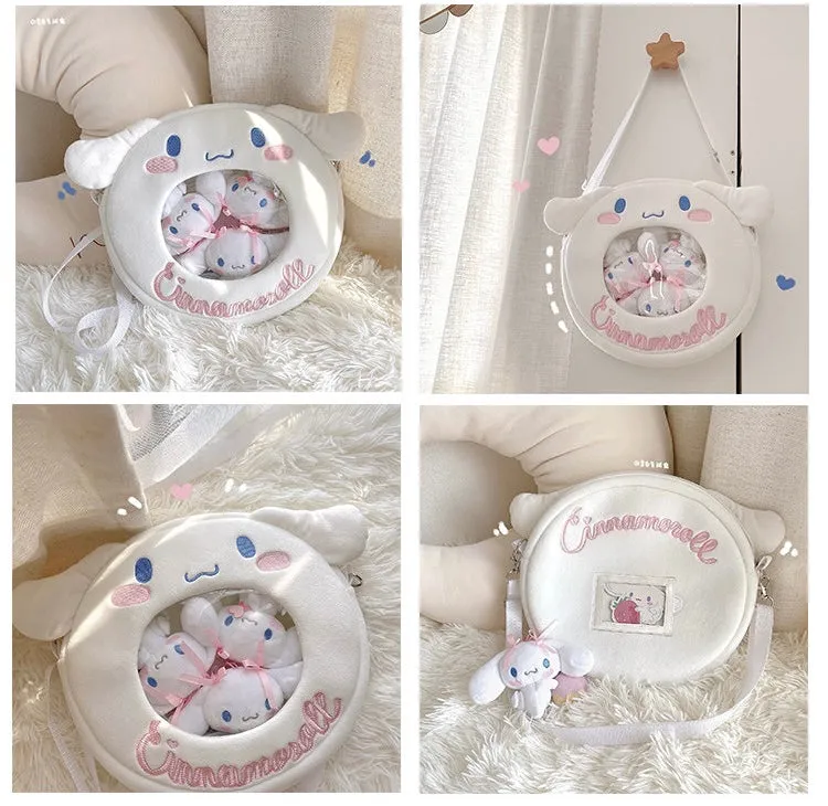 Cinnamoroll/kuromi/ my melody  round bag shoulder bag pin bag